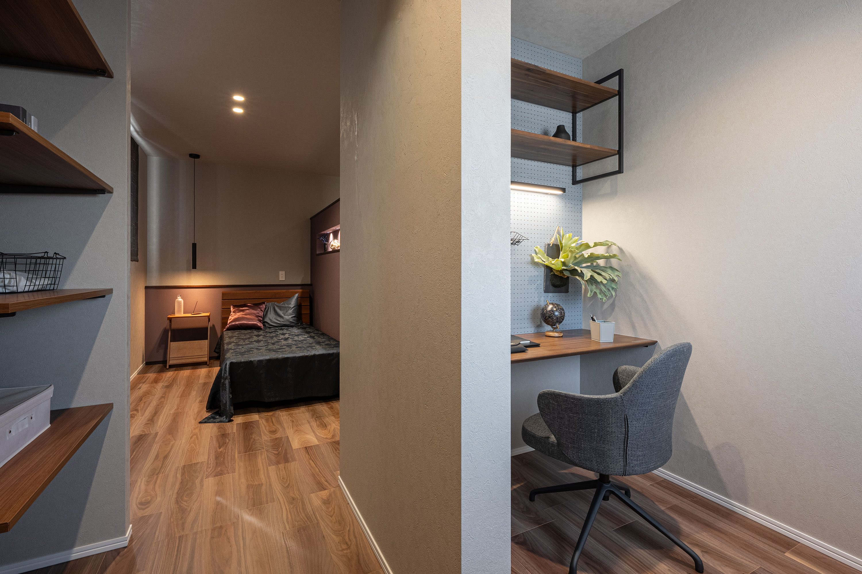 趣味も休息も、程良い距離感で！心地良い暮らしのリズムを叶える、半独立型寝室