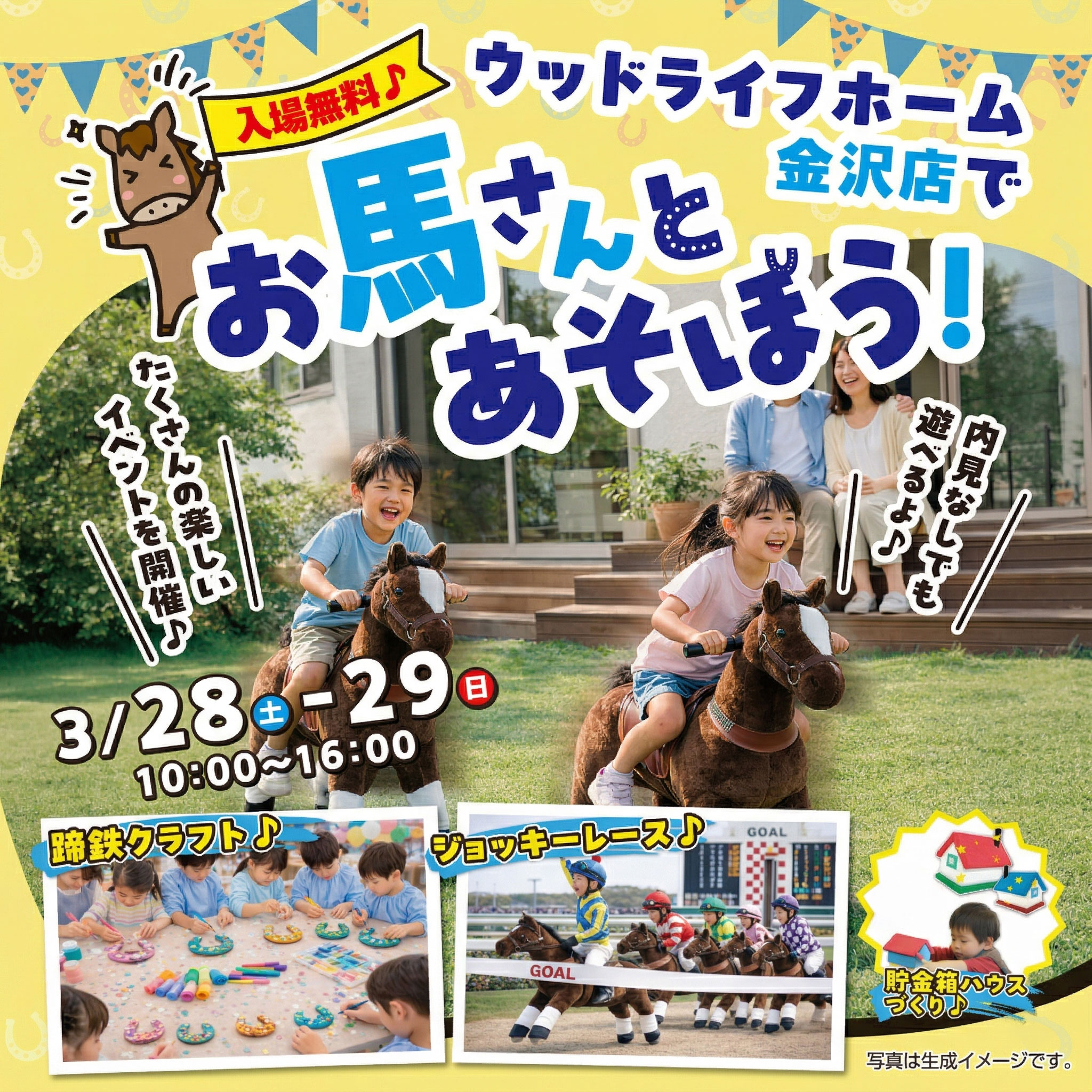 お馬さんとあそぼう！｜石川県のイベント｜ウッドライフホーム